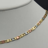 Chains - Tri Color Gold Plated. Mariner Star Link - 4mm *Premium Q*