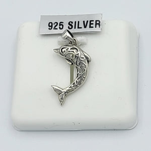 Pendants - 925 Sterling Silver. Filigree Dolphin