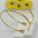 Earrings - 14K Gold Plated. 2.25in Hoops *Premium Q*