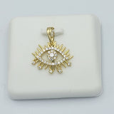Necklace - 14K Gold Plated. Eye Pendant. (Optional Pendant Only) *Premium Q*