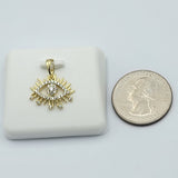 Necklace - 14K Gold Plated. Eye Pendant. (Optional Pendant Only) *Premium Q*