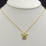 Necklace - 14K Gold Plated. Turtle Pendant. (Optional Pendant Only) *Premium Q*