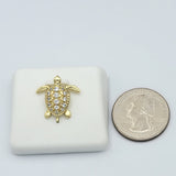 Necklace - 14K Gold Plated. Turtle Pendant. (Optional Pendant Only) *Premium Q*
