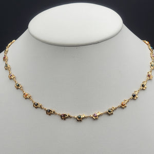 Sets - 18K Gold Plated. Multicolor Elephant & Evil Eye. Bracelet Only - Necklace Only or Set. *Premium Quality*