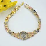 Bracelets - Tri Color Gold Plated. Divine Child - Divino Niño Jesus.  *Premium Q*