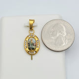 Necklace - Stainless Steel. Gold Plated. Sain Jude Pendant & Chain.  *Premium Q*