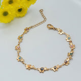 Sets - 18K Gold Plated. Multicolor Elephant & Evil Eye. Bracelet Only - Necklace Only or Set. *Premium Quality*