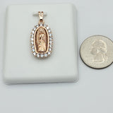 Necklace - 18K Gold Plated. Our Lady Virgen Guadalupe - Pendant. (Optional Pendant Only) *Premium Q*