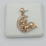 Necklace - 18K Gold Plated. Baby Girl Dream Moon. (Optional Pendant Only) *Premium Q*