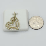 Necklace - 14K Gold Plated. Triple Heart Pendant. (Optional Pendant Only) *Premium Q*