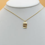 Necklace - 14K Gold Plated. Eternity Scroll.  *Premium Q*