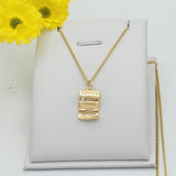 Necklace - 14K Gold Plated. Eternity Scroll.  *Premium Q*
