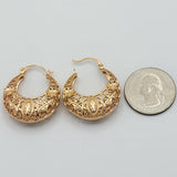 Earrings - 18K Gold Plated. Our Lady of Guadalupe Hoops. Virgen Guadalupe. *Premium Q*