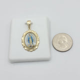 Pendants - 14K Gold Plated. Miraculous Medal Virgen La Milagrosa.