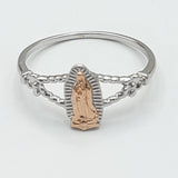 Rings - 925 Sterling Silver. Our Lady of Guadalupe - Virgen Guadalupe. Two Tones.