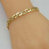 Bracelets - 14K Gold Plated. Curb Cuban 8mm Link Chain. *Premium Q*