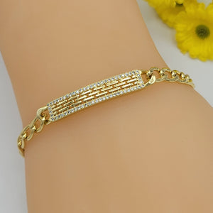 Bracelets - 14K Gold Plated. Mesh ID Bracelets. *PremiumQ*