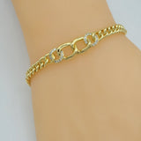 Bracelets - 14K Gold Plated. Curb Cuban 5mm Link Chain. *Premium Q*