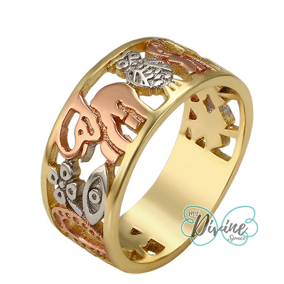 Fingerhut - PalmBeach Jewelry 14K Gold Good Luck Ring