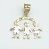 CLOSEOUT* Pendants - Tri Color Gold Plated. Kids - Family. Multiple Options