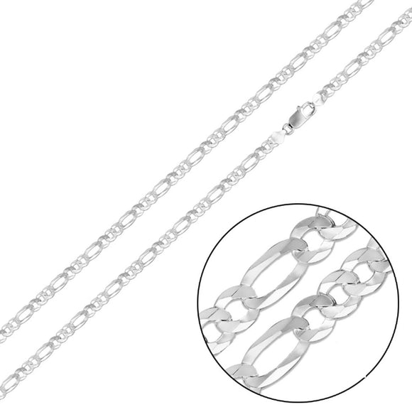 Chains - 925 Sterling Silver. Figaro 060 - 2.1mm