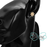 CLOSEOUT* Earrings - Stainless Steel. 14K Gold Plated. Rudder Stud Earrings. *Premium Q*