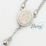 Rosary - Stainless Steel. Miraculous Medal Necklace. Medalla Milagrosa. Premium Q