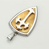 Pendants - Stainless Steel.  Crucifix Shield. Escudo crucifijo *Premium Q*