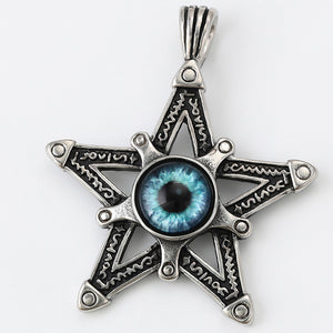 Pendants - Stainless Steel. Evil Eye Pentagram Pentacle. *Premium Q*