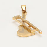 Pendants - Stainless Steel Gold Plated. Violin. *Premium Q*