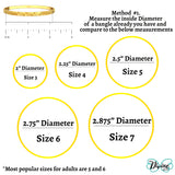 Bangles - Tri Color Gold Plated. Bracelets. Semanario Oro Laminado. Size#7
